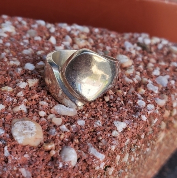 Vintage‎ sterling abstract ring 7.75-8 - Picture 6 of 8